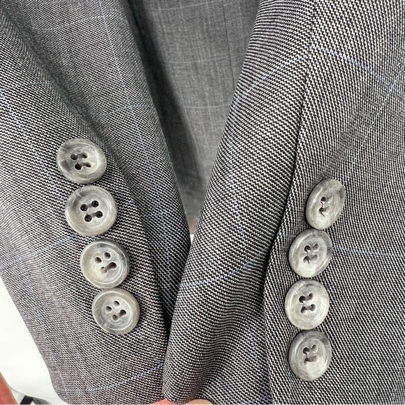 Vintage Burberry London Boyds Philadelphia 100% Wool Gray Pinstripe 50 Regular - Picture 12 of 16